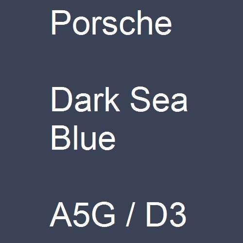 Porsche, Dark Sea Blue, A5G / D3.